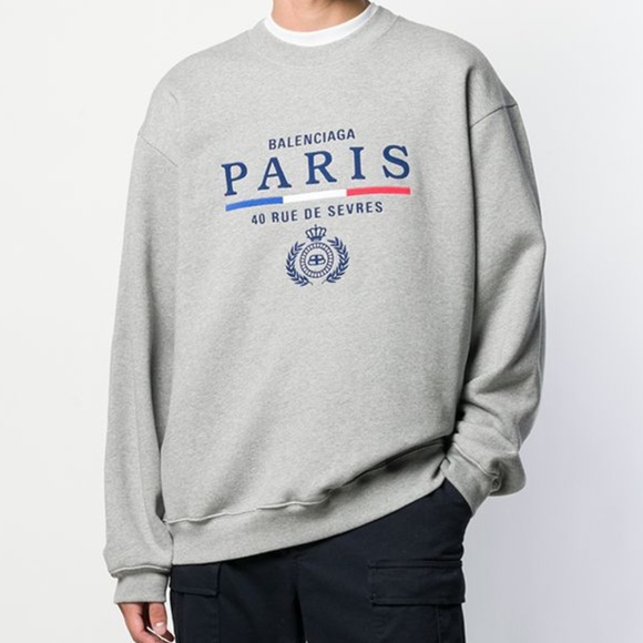 Balenciaga Sweaters - Balenciaga Embroidered Logo Sweatshirt Size S
